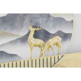 DKD Home Decor Set de 3 Cuadros Modernos Turquesa Naranja 3 x 70 x 200 cm