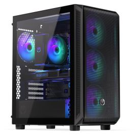 ENDORFY Arx 500 ARGB TG Black PC Gaming ATX micro ATX ITX - Caja de Ordenador con Vidrio Templado y Ventiladores ARGB