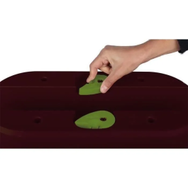 Eda EDA1700490286754 Cavaliere Osaka Jardiniere 19,5 L Rojo Burdeos para Balcones y Barandillas