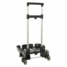 Safta Carro Escolar Portamochila Plegable Triple Rueda Negro 880x320x235 mm