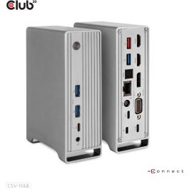Club3D CSV-1568 Estación de Acoplamiento USB-C 4K 100W con 6xUSB3, DP, 2xHDMI, VGA, LAN, Power Delivery 120W