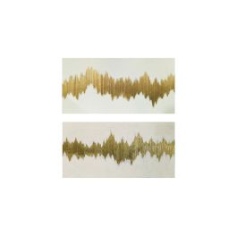 Cuadro Glam DKD Home Decor Blanco Dorado 3 x 60 x 120 cm (2 Unidades)