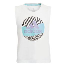 Camiseta de Manga Corta Infantil Adidas HA3895 Blanco