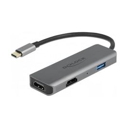 DeLOCK Adaptador USB-C a Dual HDMI con Puerto USB, 4K 60Hz, USB 3.2 Gen 1, Compatible con Windows/Mac/Linux/ChromeOS, Gris Aluminio Precio: 52.5745. SKU: B1AAFG38B2