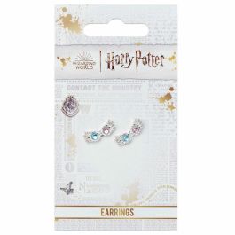 THE CARAT SHOP Pendientes de Gafas Luna Lovegood Harry Potter con cristales azul y rosa, sin cadmio, plomo ni níquel