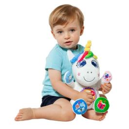 Molto Gusy Luz Unicornio Interactivo con Luz y Sonidos, Cuentacuentos y Grabadora 24 cm