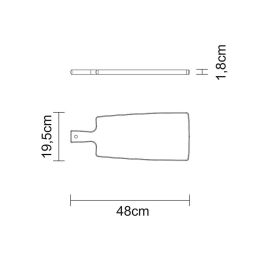 Tramontina Tabla para cortar y servir en Madera de Teca FSC con Mango 37,5 x 19,5 x 1,8 cm