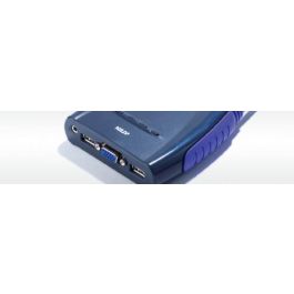 Aten CS64US KVM Switch USB VGA de 4 Puertos con Audio, Compartición de Periféricos USB y Cables Integrados