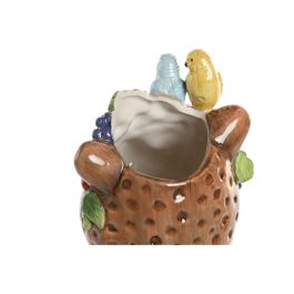 DKD Home Decor Jarron Tropical Marron Ceramica 16 x 38 x 16 cm