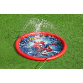 Bestway Piscina Hinchable con Aspersor Spiderman D165 cm +2 Años Jardin 98792