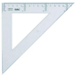 Safta Escuadra de 25 cm Cristal