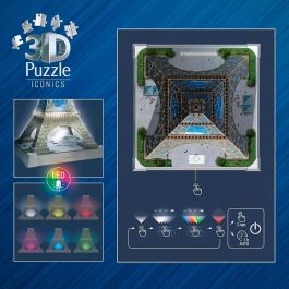 Ravensburger Puzzle 3D Torre Eiffel con Luz LED, 216 Piezas, a partir de 8 años
