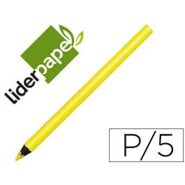 Lapices Fluorescente Liderpapel Jumbo Neon Amarillo 5 unidades