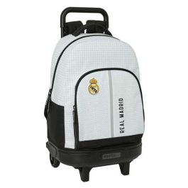 Mochila Safta Grande Con Ruedas Compact Extraible Real Madrid 1 Equipacion 24-25 450x330x220 mm