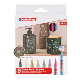 Marcador T.Opaca Perm. Edding 751 Conico Blister De 8 (Negro, Blanco, Oro, Plata, Verde Metalico, Violeta Metalico, Rosa Metalico, Azul Claro Metalico) Precio: 31.50000018. SKU: B19H4JN8WH