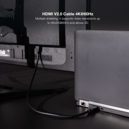 Nanocable 10.15.3801-L150 Cable HDMI 2.0 4K@60Hz 18Gbps HDMI Macho - HDMI Macho 1.5m Negro. Soporta HDR y ARC Nanocable 10.15.3801-L150 Cable HDMI 2.0 4K@60Hz 18Gbps HDMI Macho - HDMI Macho 1.5m Negro. Soporta HDR y ARC
