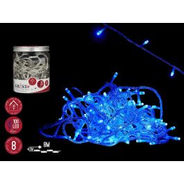 Tira Led Interior Azul 8M 100 Bombillas 8 Func Krist+ 10X11CM (6 Unidades) Precio: 66.59000018. SKU: B15FREGVGZ