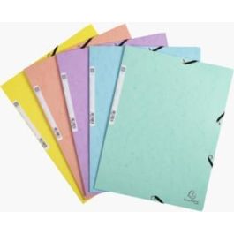 Exacompta Carpeta Aquarel Cartón Lustrado 400 gr Tres Solapas Gomas A4 Mate Surtidos Pastel -5U- Precio: 7.49999987. SKU: B15MJKPNTC