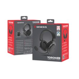 GENESIS Toron 301 Auriculares Gaming Diadema Alámbricos con Micrófono Boom, Drivers 53mm, Ligeros 230g, Conector 3.5mm, Negro