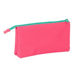 Bolso Escolar Portatodo Safta Triple Nait Nait Rosa Fluor 120x220x30 mm