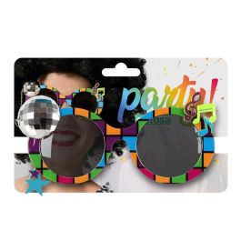 Gafas De Sol Años 70 Multicolor Estilo Disco con Bola de Espejos y Notas Musicales