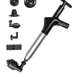 Desatascador de Aire Comprimido de Alta Presión con Accesorios y Manómetro 5 en 1 Jetpro InnovaGoods