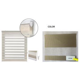 DKD Home Decor Estor Básico Día-Noche Marrón Poliéster 190 x 120 cm