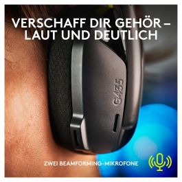 Logitech G435 Auriculares Gaming Inalámbricos Bluetooth/LIGHTSPEED con Micrófono, Dolby Atmos, Certificado Discord, para PC y Consolas, Negro