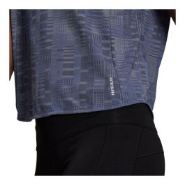 Camiseta de Manga Corta Mujer Adidas Own The Run Azul Acero Camiseta de Manga Corta Mujer Adidas Own The Run Azul Acero