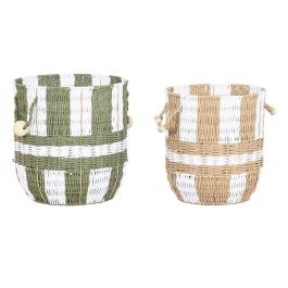 DKD Home Decor Cesta Tropical de Fibra Verde Crema 36x36x36 cm (Set de 2 Unidades) DKD Home Decor Cesta Tropical de Fibra Verde Crema 36x36x36 cm (Set de 2 Unidades) Precio: 85.88999991. SKU: B1J66FYXSP