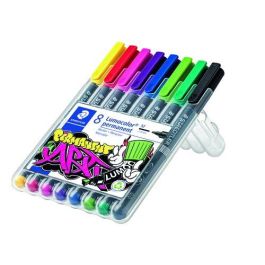 Staedtler Lumocolor Rotulador Permanente, estuche de 8 unidades colores surtidos, trazo 0.4 mm Precio: 12.79000008. SKU: B17FAM7RHL