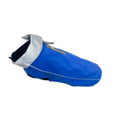 Dog Gone Smart Impermeable Chubasquero para Perro Acacia Azul 30 cm con Cuello Retrorreflectante Meteor y Tecnología Repelz-It Anti-Manchas