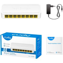 CUDY FS108D Switch Fast Ethernet (10/100) 8 Puertos RJ-45 Blanco