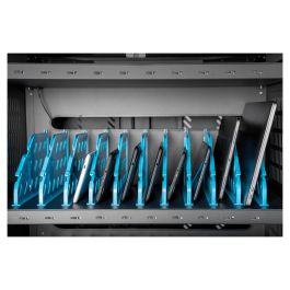 Digitus Armario de Carga Móvil para 30 Portátiles/Tabletas hasta 15.6", USB-C, con Desinfección UV-C, 540W, Negro, Ruedas, Gestión de Cables, Cierre con Llave