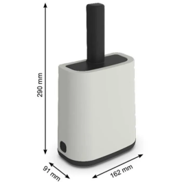 Rotho Mypet Pala con Soporte Biala Blanco Mistletoe para Arenero, Reciclado