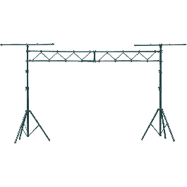 QUIKLOK Estructura Soporte para Luces con Dos Trípodes y Barra Central, Altura Ajustable 162-325 cm, Carga Máxima 100 kg