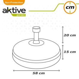 Soporte parasol poliresina blanca 30 kgs tubo 4,8 cm d58x35 cm Soporte parasol poliresina blanca 30 kgs tubo 4,8 cm d58x35 cm