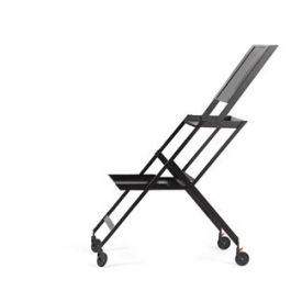 Alessi RS11 B Plico Carrito Plegable Acero y Resina Negro