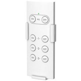Pack de 2 enchufes con mando a distancia para exterior + mando a distancia - GAO - 230 V - Negro