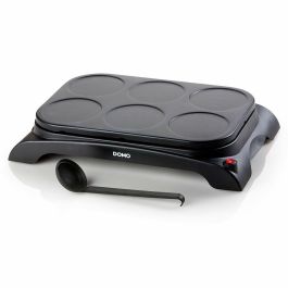 Domo DO8709P Crepera Eléctrica 6 Personas 1000W Antiadherente Negro para Crepes y Huevos 11.5cm con Cuchara Domo DO8709P Crepera Eléctrica 6 Personas 1000W Antiadherente Negro para Crepes y Huevos 11.5cm con Cuchara