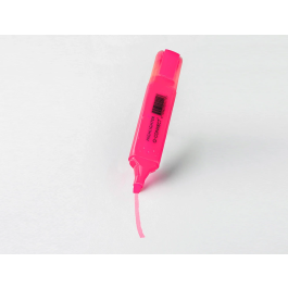 Q-connect Rotulador Fluorescente Rosa Punta Biselada Trazo 1-5 mm