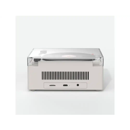 Wondee VS-80 Altavoz Despertador Vinilo Retro Grey con Bluetooth, Aux, Tarjeta SD, 5W, 8h Batería