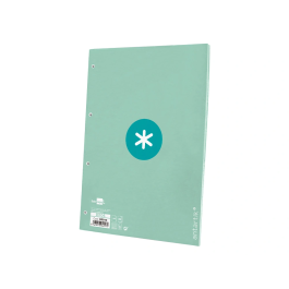 Antartik Recambio A4 80 hojas 90gr cuadro 5 mm 4 taladros 1 banda marco color menta