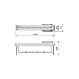 Emuca Colgador extraíble para armario Quartz, Plástico y Aluminio, Titanio
