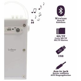 Lexibook Altavoz Bluetooth Portátil iParty con Micrófono y Efectos de Luz