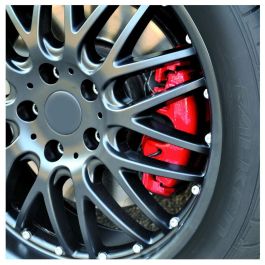 Foliatec FO2160 Set Pintura para Pinzas de Freno Rojo 3 Componentes Racing, Resistente a Calor, Químicos y Corrosión, Brillo Duradero para 4 Pinzas