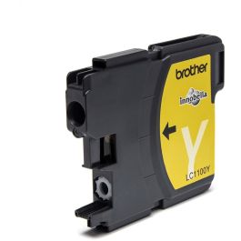 Brother LC1100Y Cartucho de Tinta Genuino Amarillo. Calidad Original para Impresiones con Colores Intensos y Claridad Perfecta.