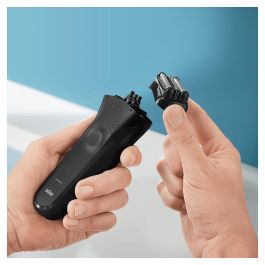 Braun Series 3 301s Máquina de Afeitar Eléctrica con Recortadora, 2 SensoFoil, Negro, Lavable, A Prueba de Agua, Batería Recargable