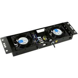 Lanview Módulo de Ventilador Controlado ON/OFF Logon RAF113BL Negro con 2 Ventiladores y Flujo de Aire 280m³/hora