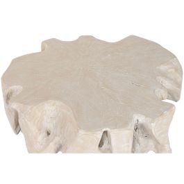 DKD Home Decor Indonesia 1c24 Mesa Centro Balines Blanco 88 x 88 x 46 cm Raíz de Teca